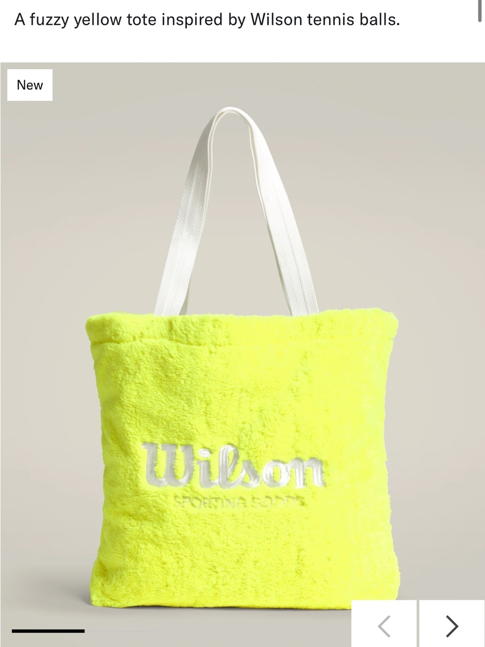 Wilson Fuzzy Yellow Tote